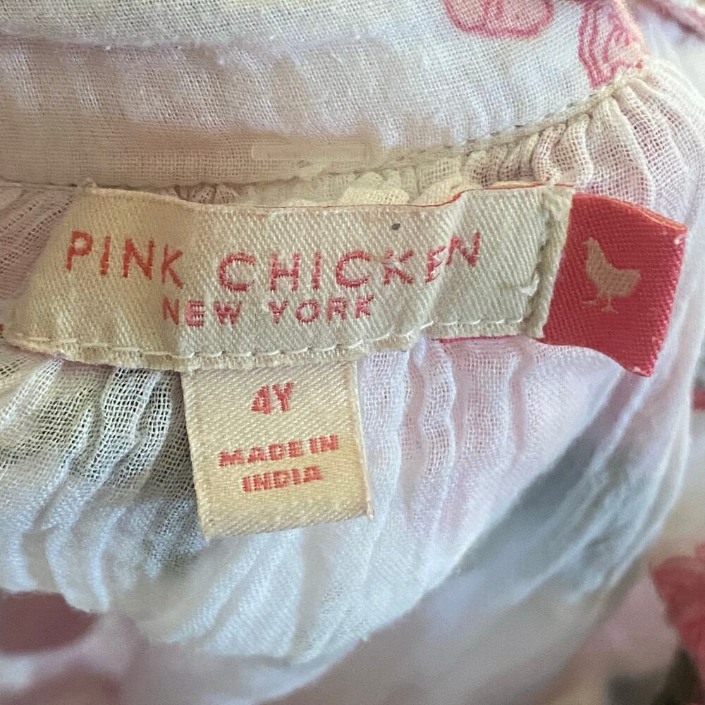 Pink Chicken Girls' Liv Hydrangea Print Dress Little Kid SZ 4T - Picture 7 of 7